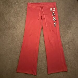 Abercrombie & Fitch Red Sweatpants